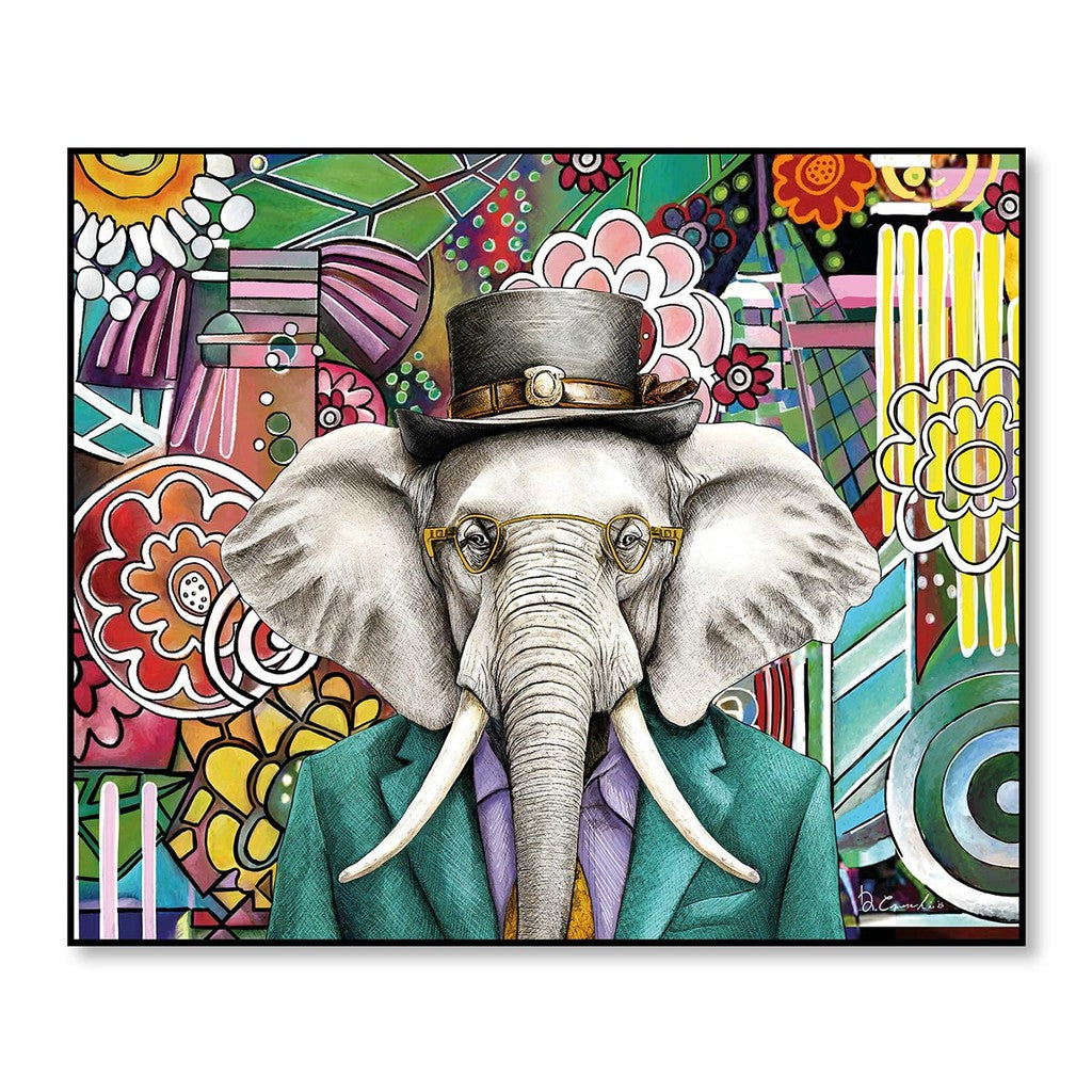 WALL ART HUMAN ESSENCE ELEPHANT "WISDOM" CM120X100 - Egan