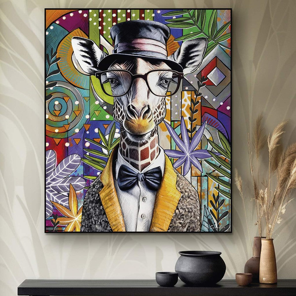 WALL ART HUMAN ESSENCE GIRAFFE "FAR-SIGHTEDNESS" CM100X120 - Egan