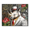 WALL ART HUMAN ESSENCE RHINO ''STRENGTH'' 120X100 - Egan