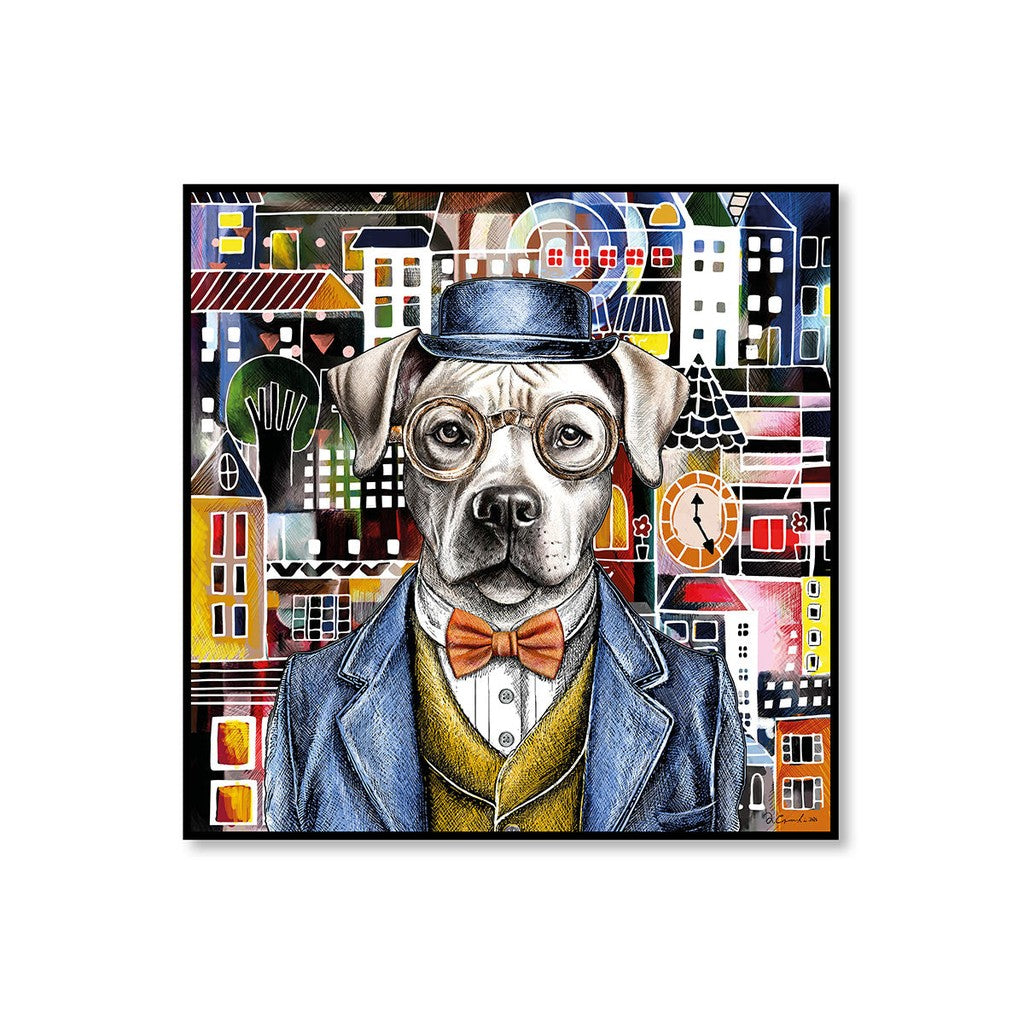 WALL ART HUMAN ESSENCE DOG ''FRIENDSHIP'' 70X70 - Egan