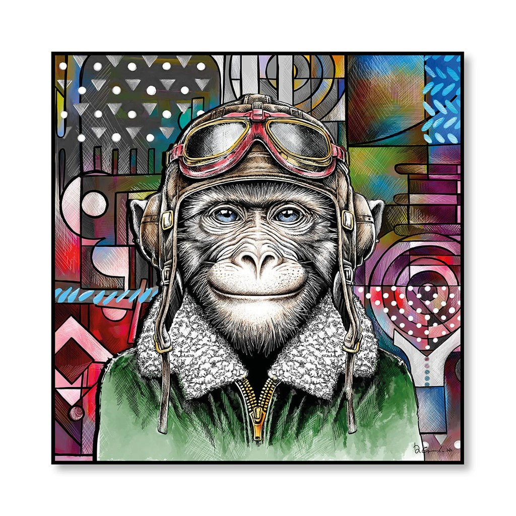 WALL ART HUMAN ESSENCE MONKEY ''BOLDNESS'' 100X100 - Egan