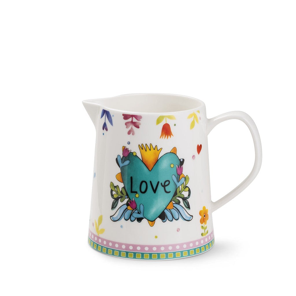 MILK JUG LOVE TURQUOISE ML.630 - Egan