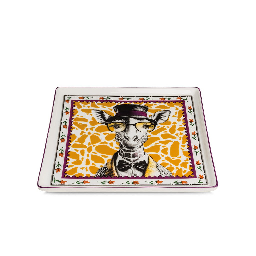 TRAY HUMAN ESSENCE CM.19X19 GIRAFFE - Egan