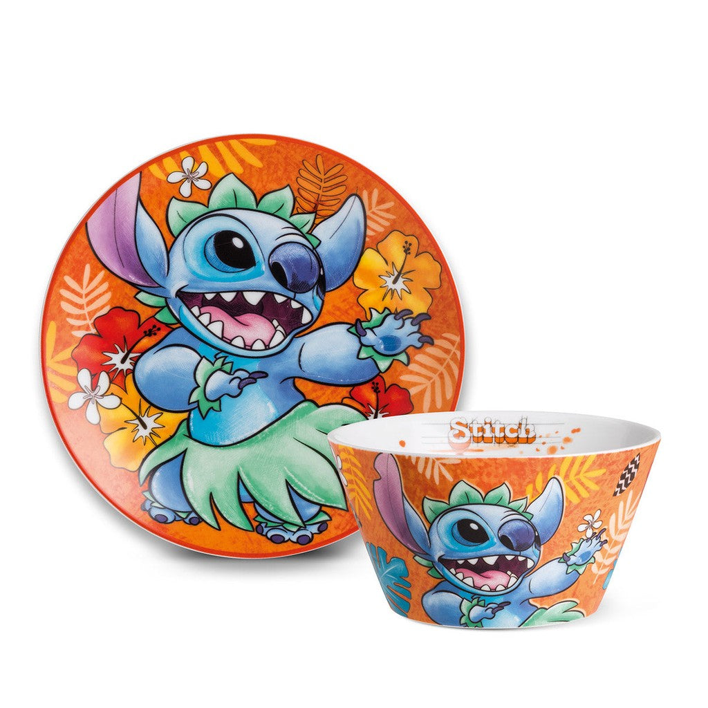SET 2 PIATTI DESSERT STITCH ARANCIO D.19 - Egan