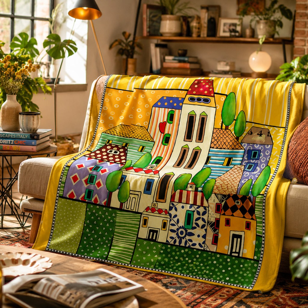 PLAID PAESE MIO GIALLO CM130X160 - Egan