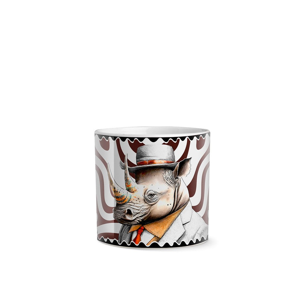 SET 4 CACHEPOT  HUMAN ESSENCE RINOCERONTE ''STRENGTH" 7X7 CM - Egan