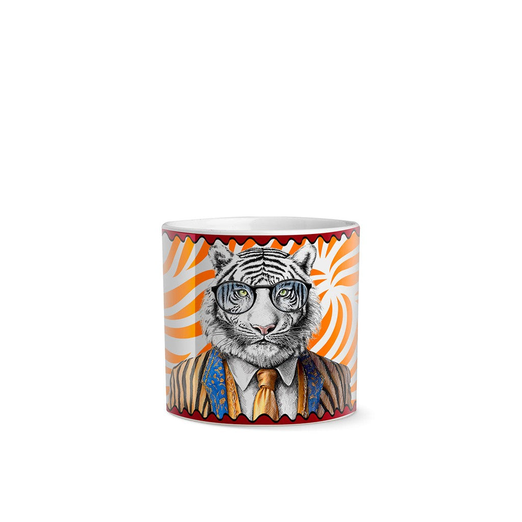 SET 4 CACHEPOT  HUMAN ESSENCE TIGRE ''COURAGE'' 7X7 CM - Egan
