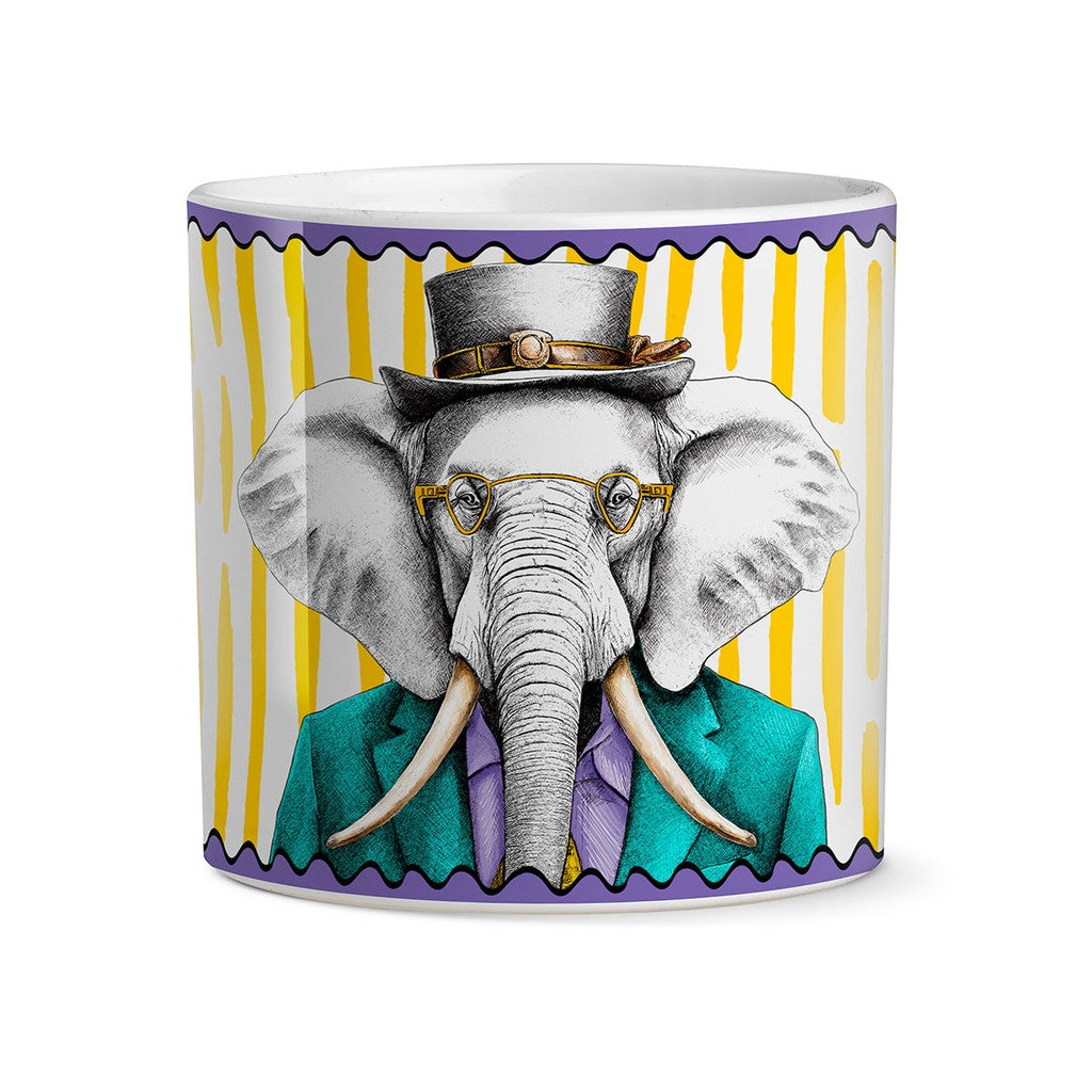 SET 2 CACHEPOT HUMAN ESSENCE ELEFANTE ''WISDOM'' 12X12 CM - Egan