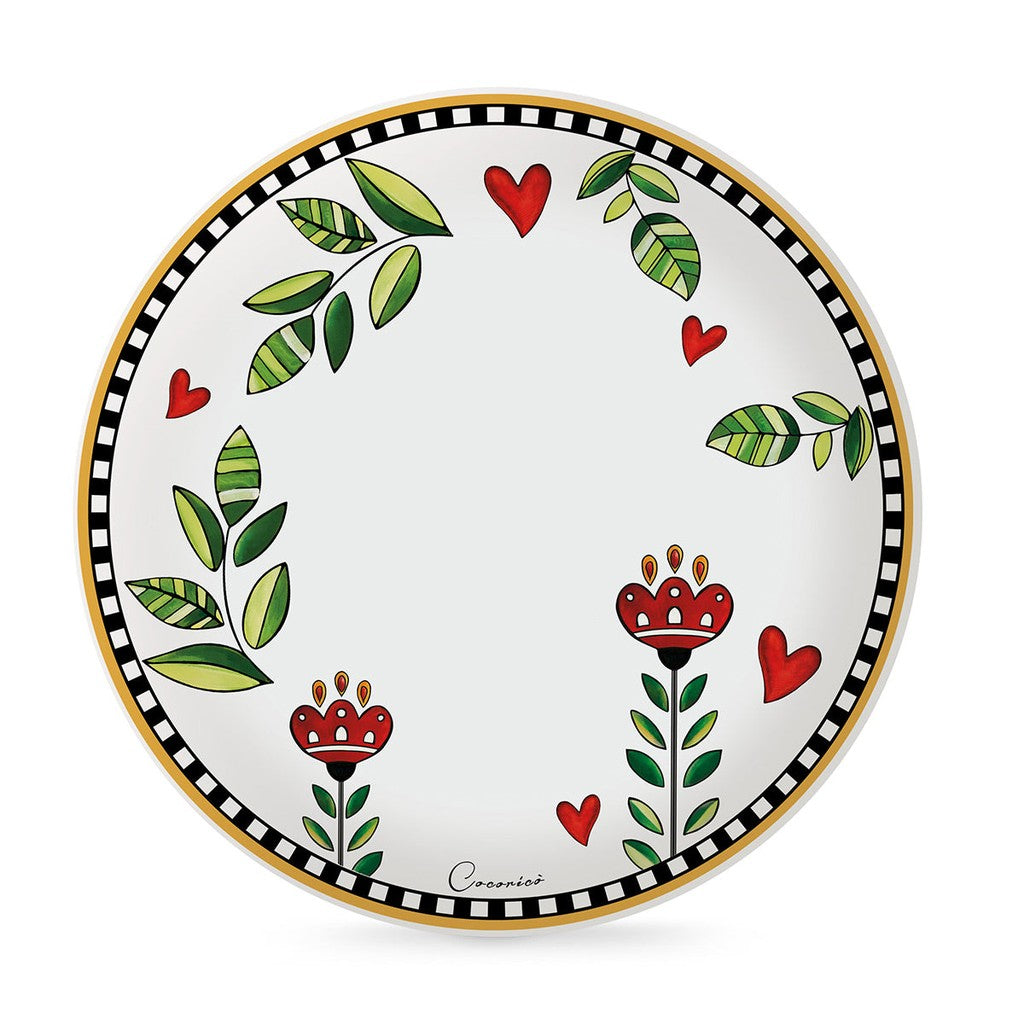 SET 6 DINNER PLATES COCORICO’ YELLOW DM 27 - Egan
