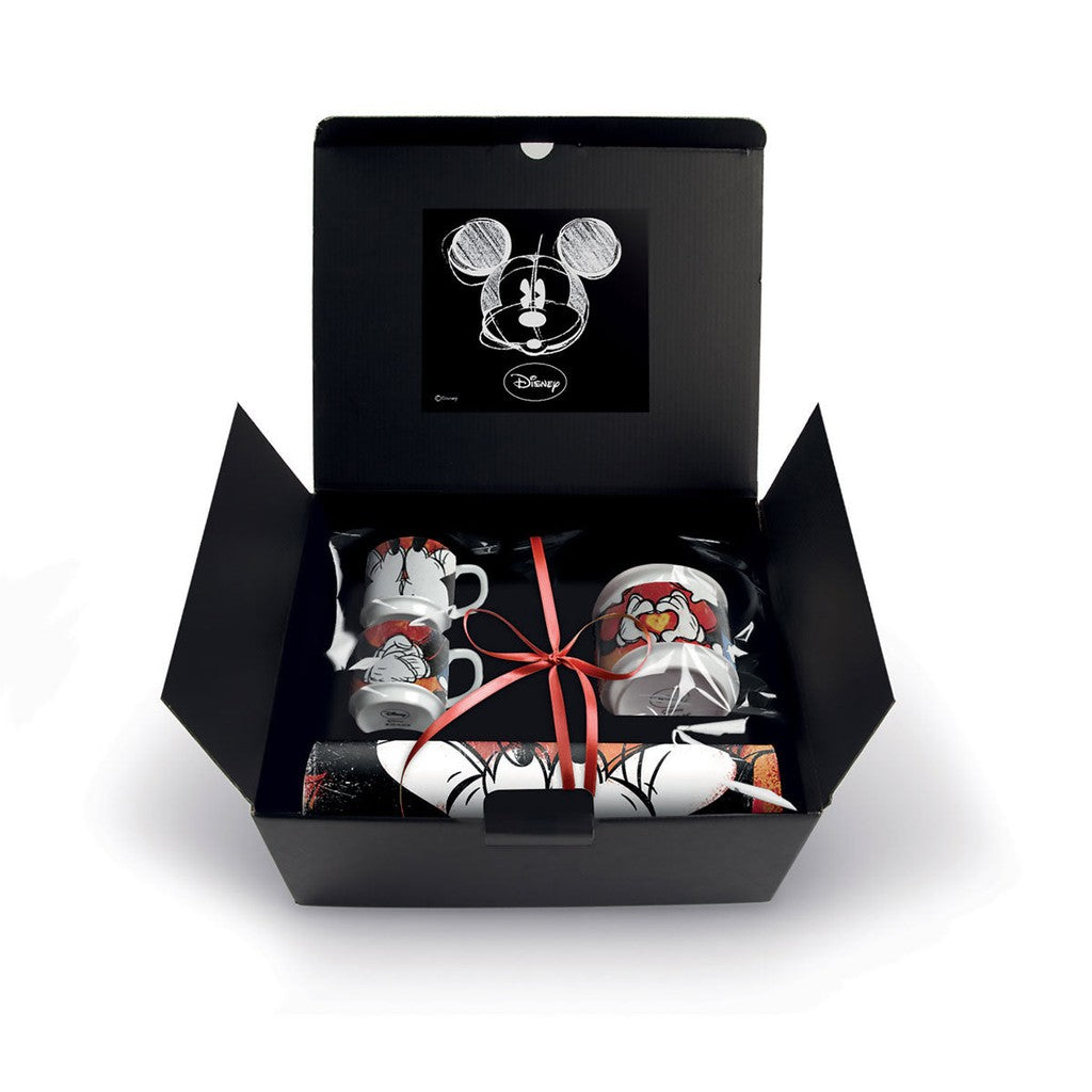 EGAN-SET 2 ESPRESSO CUP + SUGAR BOWL LE PUPAZZE RED - Egan