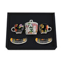 EGAN-SET 2 ESPRESSO CUP + SUGAR BOWL LE PUPAZZE BLACK - Egan