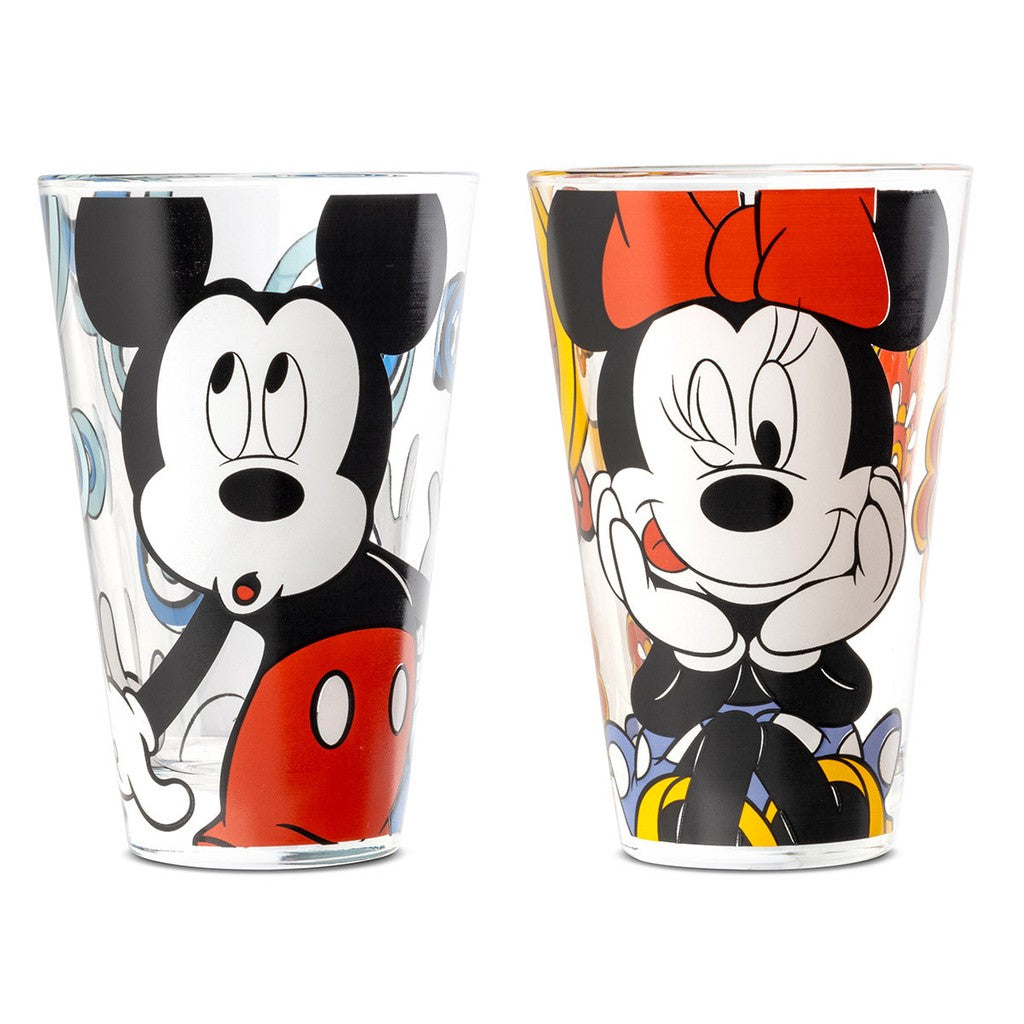 EGAN-SET 2 PCS GLASS MICKEY E MINNIE F&E ML 310 - Egan