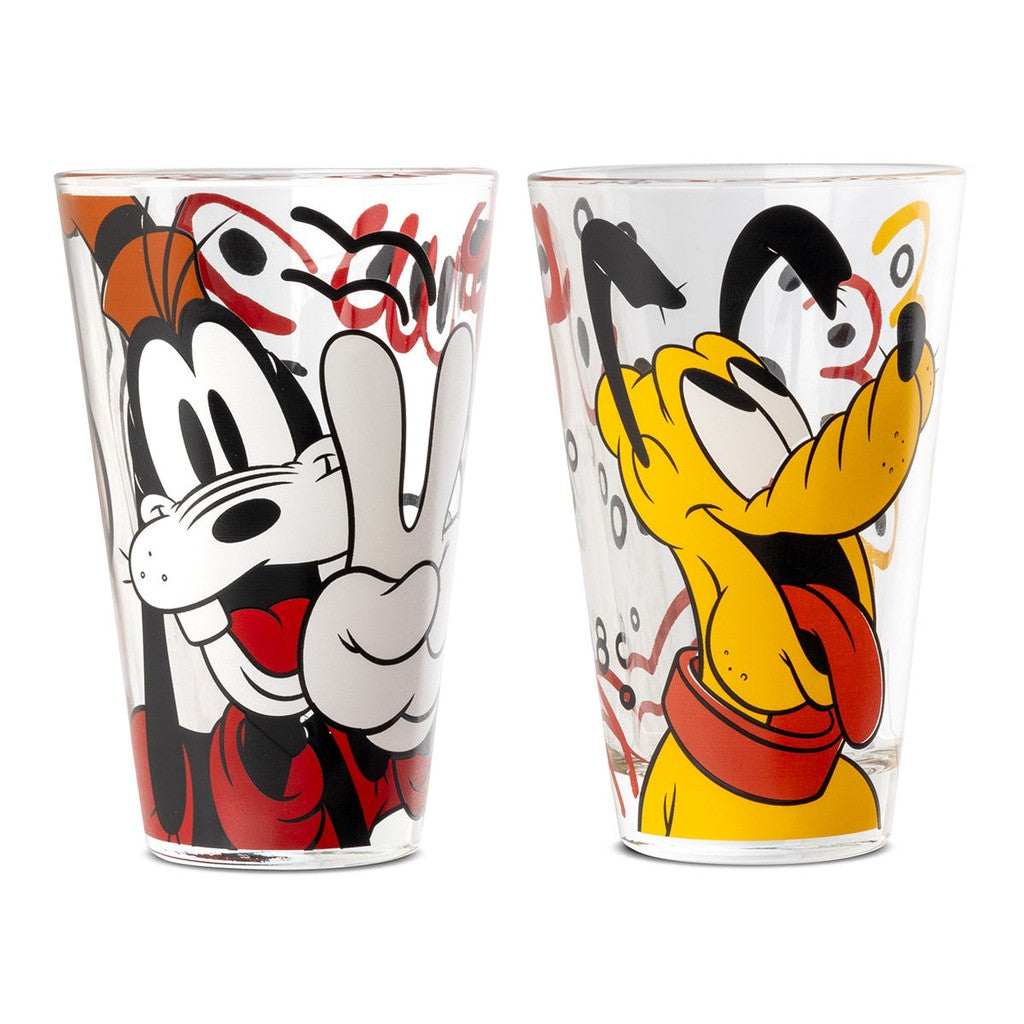EGAN-SET 2 PCS GLASS GOOFY E PLUTO F&E ML 310 - Egan