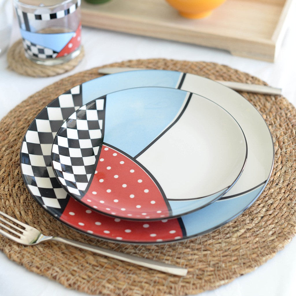 EGAN-SET 18 PCS PLATE WARA' (SOUP - DINNER- DESSERT PLATES) - Egan
