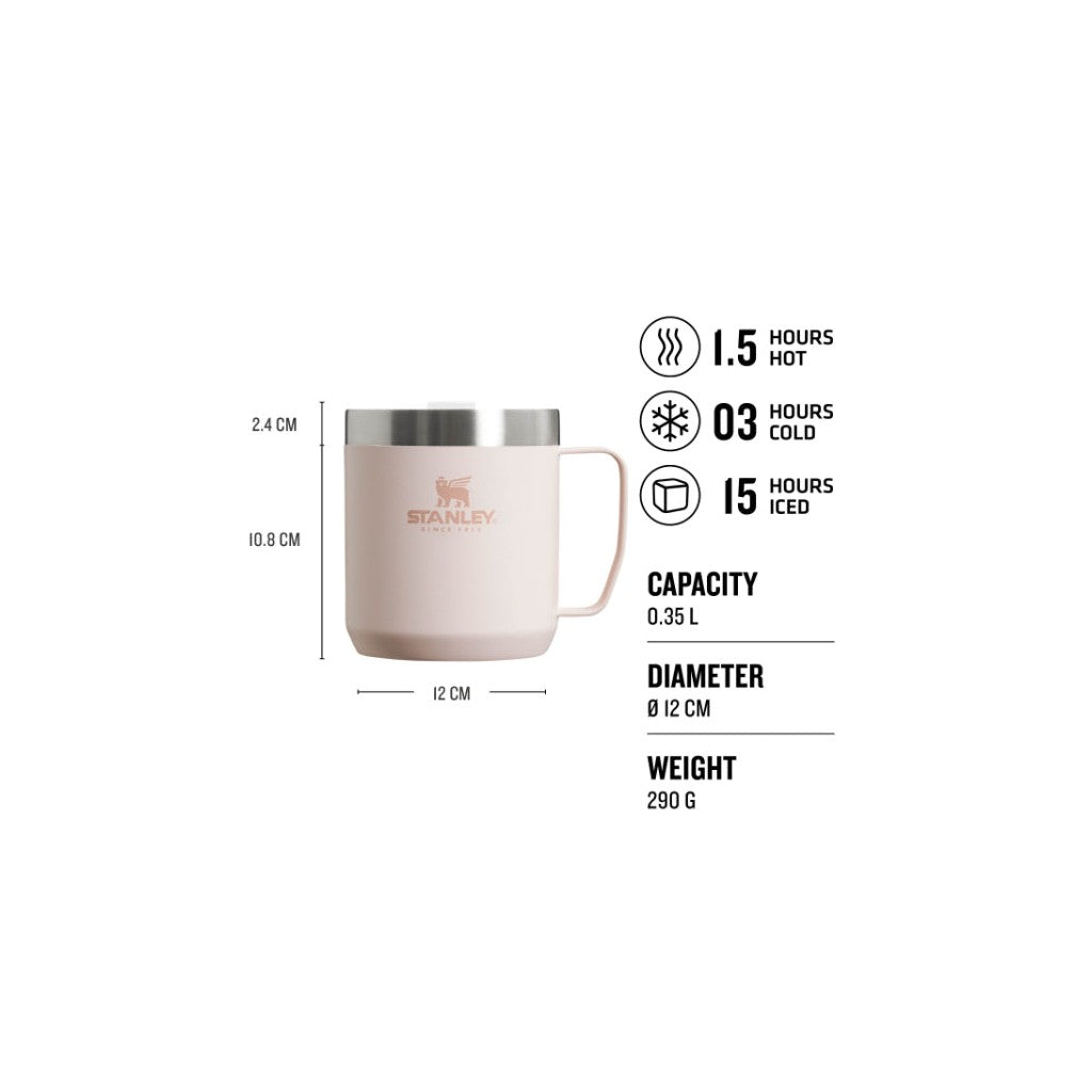 Stanley CLA 355ml / 12oz Vac Camp Mug Rose Quartz - Stanley